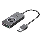 Внешняя звуковая карта Vention USB c регулятором громкости Черная, фото26
