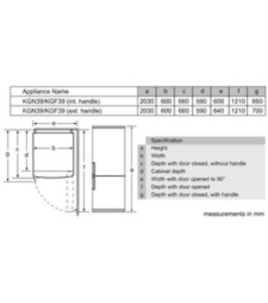 Холодильник Bosch KGN39XW30U белый двухкамерный 290/110л морозилка снизу, No Frost