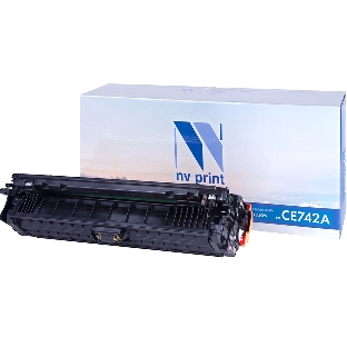 Картридж лазерный NVPrint совместимый HP CE742A Yellow для LJ Color CP5220 (7300k)