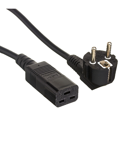 Кабель питания ExeGate Power PC19-10P (Евровилка Schuko->С19) VDE-250V-3*1.5-CU, черный, 16А, 10м