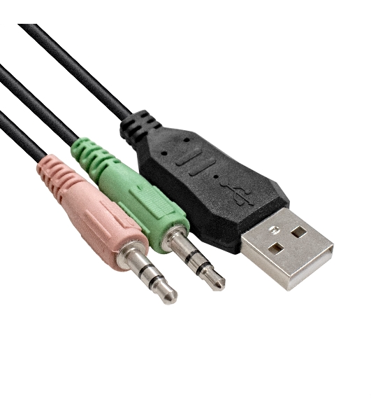 Гарнитура ExeGate Gaming HS-520G чёрный, проводная, 2 x mini jack 3.5 мм + USB, подсветка, регулятор громкости