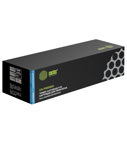 Картридж лазерный Cactus CS-PH6022C (106R02760) голубой (1000 стр.) для Xerox Phaser 6020/6022/WC6025/6027