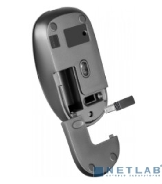 Мышь беспроводная Defender Wave MM-995 серебристый, 1600 dpi, радиоканал, USB, кнопки - 4