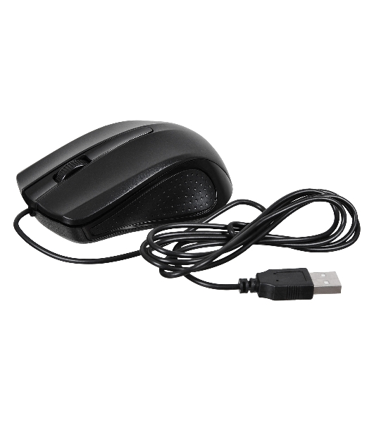 Мышь проводная Acer OMW010 черный, 1200 dpi, USB, кнопки - 3