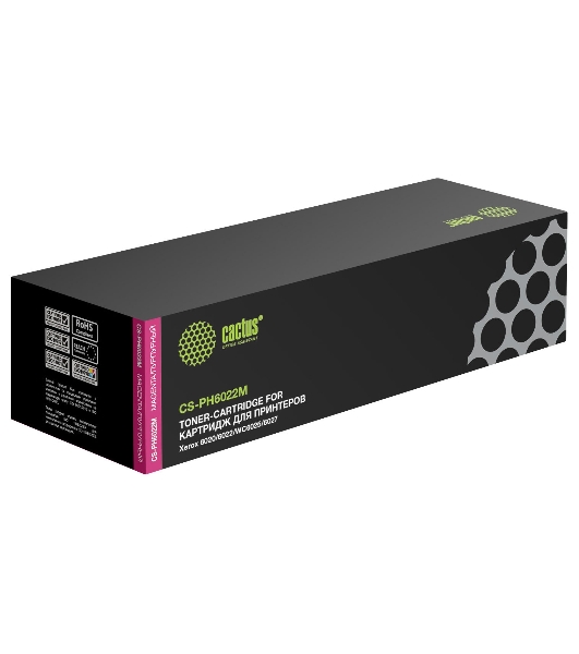 Картридж лазерный Cactus CS-PH6022M (106R02761) пурпурный (1000 стр.) для Xerox Phaser 6020/6022/WC6025/6027