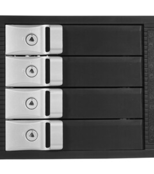 Корзина для HDD ExeGate EX291657RUS HS435-02 (универсальная, на 4*3,5'/2.5' SATA HDD, занимает 3*5,25' отсека, RTL)