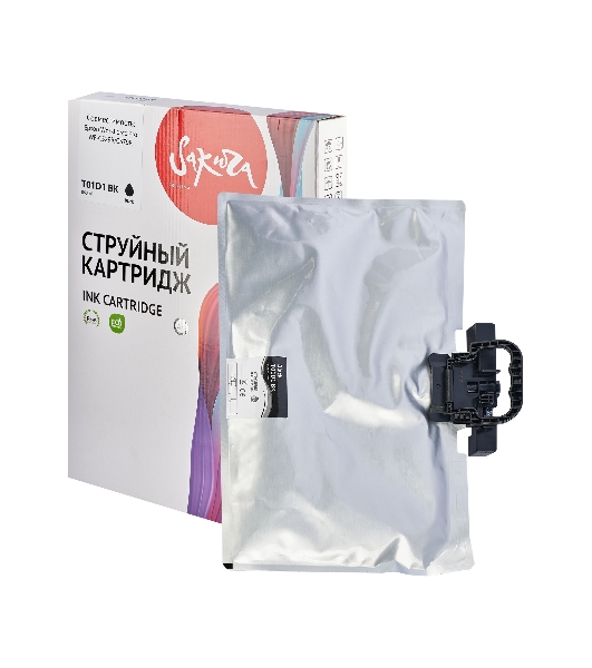 Контейнер с чернилами Sakura C13T01D100 (T01D1 BK) для Epson, черный, 50000 к., 860 мл.