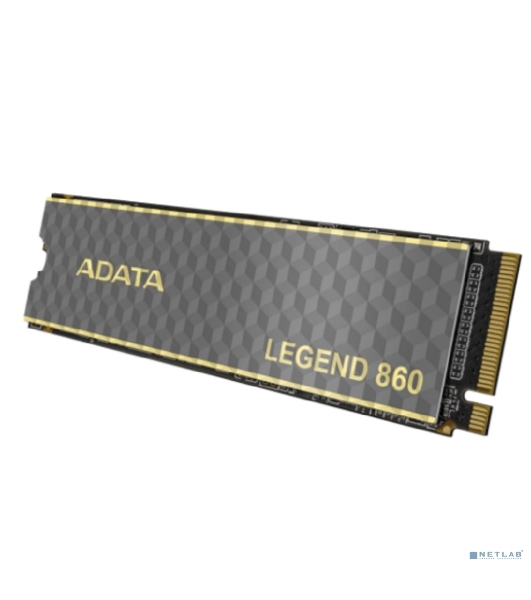 Накопитель SSD ADATA LEGEND 860, 500Gb, PCIe 4.0 x4, M.2 2280, NVMe, R/W 5000/3000, с радиатором