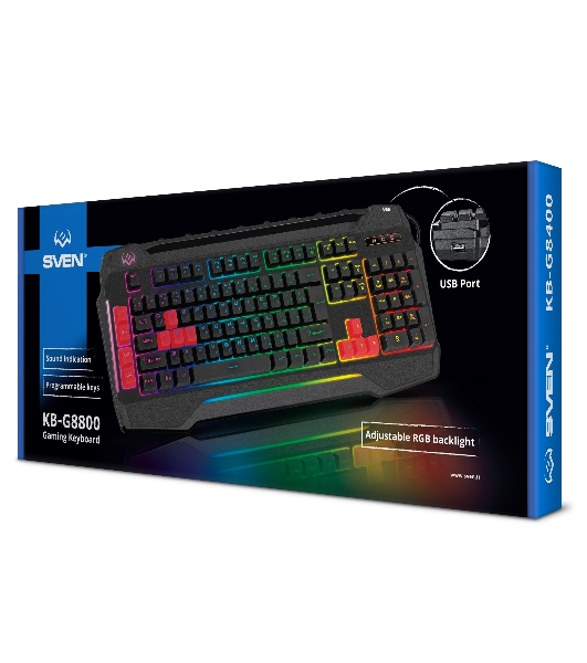 Клавиатура SVEN KB-G8800 проводная, USB Type-A, чёрный