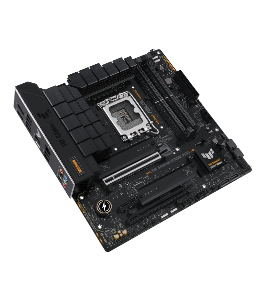 Материнская плата ASUS TUF GAMING B760M-PLUS, LGA 1700, Intel B760, 4xDDR5, 4xSATA, 2xM.2, 1xPCIe 5.0 x16, 1xPCIe 4.0 x4, 1xPCIe x1, 2xUSB-A 3.2 Gen 2, 3xUSB-A 3.2 Gen 1, 2xUSB 2.0, 1xUSB-C 3.2 Gen 2x2, 1x2.5Gb LAN, 5x3.5 мм, 7.1, mATX