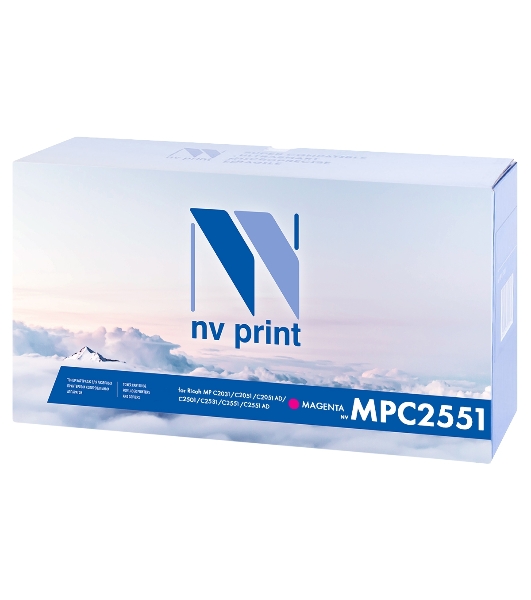Картридж лазерный NVPrint совместимый Ricoh Aficio MP C2551 пурпурный для MP C2051/C2051AD/C2551/C2551AD (9500k)