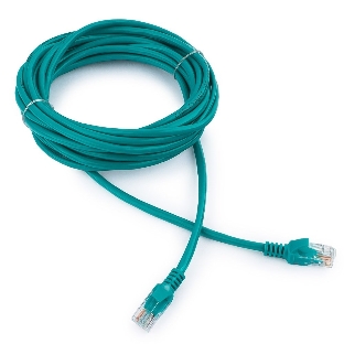 Патч-корд UTP Cablexpert cat.5e, 5м, литой, многожильный, зеленый