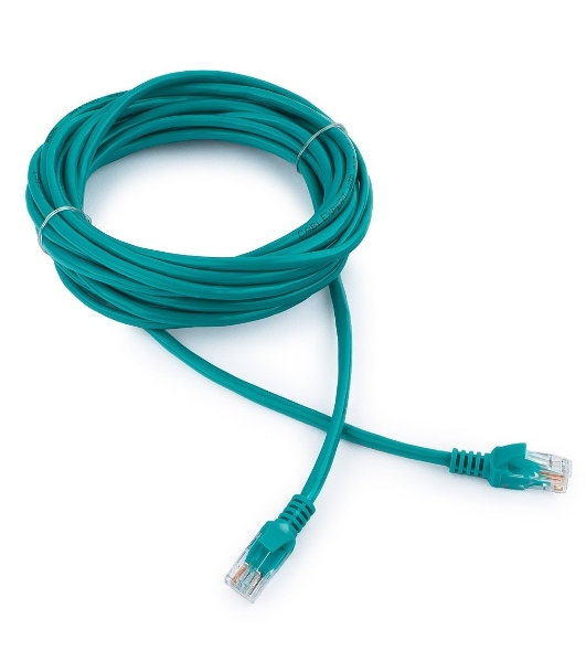 Патч-корд UTP Cablexpert cat.5e, 5м, литой, многожильный, зеленый