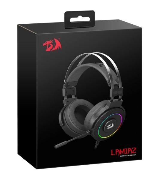 Гарнитура Redragon Lamia 2 чёрный, проводная, USB, подсветка