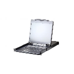 Переключатель KVM 16-портовый IP с ЖК-дисплеем Slideaway/ATEN SINGLE RAIL 16P PS/2-USB LCDKVMP 19INCH WIH IP, фото 1