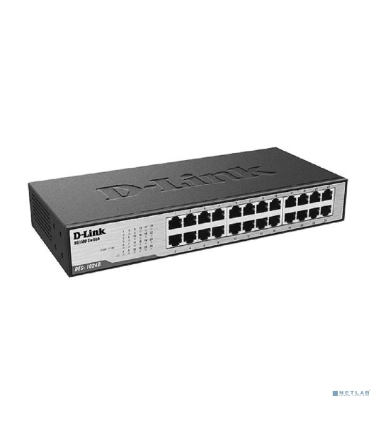 Коммутатор D-Link DES-1024D/H2A, 24×100 Мбит/с, неуправляемый