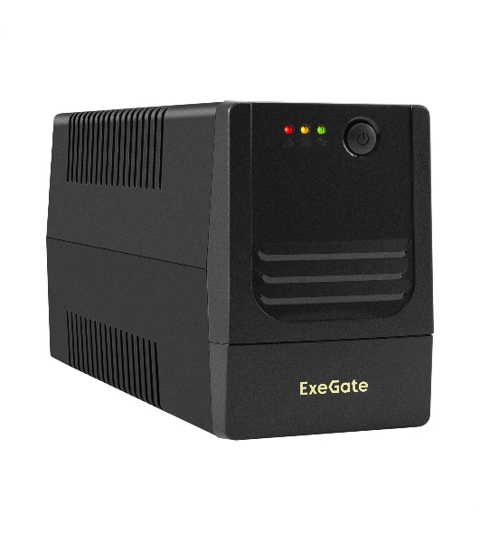 Источник бесперебойного питания ExeGate Power NB-850.LED.AVR.2SH (850VA/510W, LED, AVR, 2*Schuko, батарея 12V 9Ah, черный)