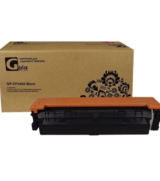 Картридж лазерный GalaPrint GP-CF540A (№203A) черный (1400 стр) для HP Color LaserJet Pro CM254/CM254dw/CM254nw/CM280/CM280nw/CM281/CM281fdn/CM281fdw