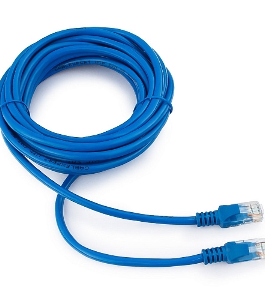 Патч-корд UTP Cablexpert cat.5e, 5м, литой, многожильный, синий