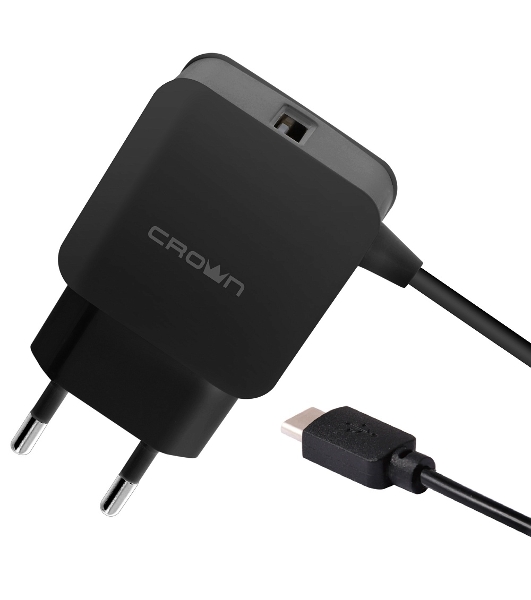 Сетевое зарядное устройство универсальное Crown CMWC-3001 черный