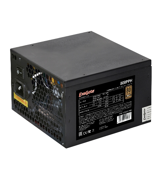Блок питания ExeGate 800PPH (EX282156RUS-S), 800Вт, 80 PLUS Bronze, 120мм, черный