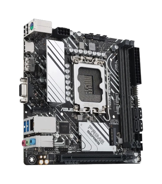 Материнская плата ASUS PRIME H610I-PLUS-CSM, LGA 1700, Intel H610, 2xDDR5, 4xSATA, 1xM.2 PCIe 3.0 x4, 1xPCIe 4.0 x16, 1xHDMI, 1xDP, 1xVGA, 2xUSB-A 3.2 Gen 1, 2xUSB-A 2.0, 1x 1Gb LAN, 3x3.5 мм, 7.1, Mini-ITX