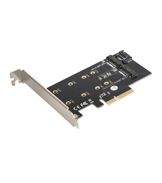 Переходник ExeGate EXE-509 M.2 B key + M.2 M Key -> PCI-Ex4/SATA