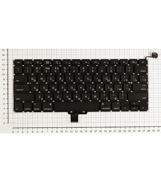 Клавиатура для ноутбука MacBook A1278 13.3' черная плоский Enter