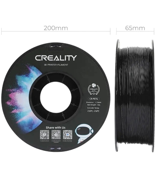 Пластик для принтера 3D Creality 3301030035 CR-PETG d1.75мм 1кг черный