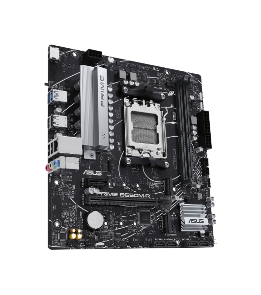 Материнская плата ASUS PRIME B650M-R, Socket AM5, AMD B650, 2xDDR5, 4xSATA, 2xM.2, 1xPCIe 4.0 x16, 1xPCIe x1, 1xHDMI, 1x 2.5Gb LAN, 2xUSB-A 3.2 Gen 1, 4xUSB-A 2.0, 3x3.5 мм, 7.1, mATX
