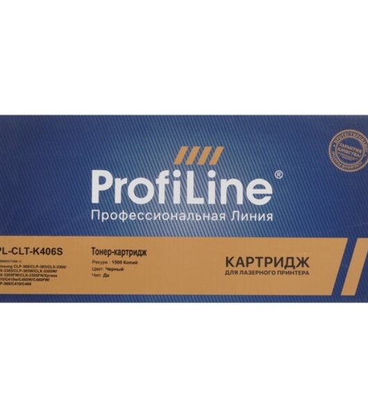 Картридж лазерный ProfiLine PL-CLT-C406S для принтеров Samsung CLP-360/362/363/364/365/365W/366/366w/367W/368/410/460/CLX-3300/3302/3303/3303FW/3304/3305/3305W/3305FW/3305FN/3306W/3306FW/3306FN/3307W/3307FW 1000 копий Cyan