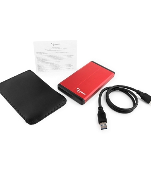 Внешний корпус 2.5' Gembird EE2-U3S-2, красный, USB 3.0, SATA