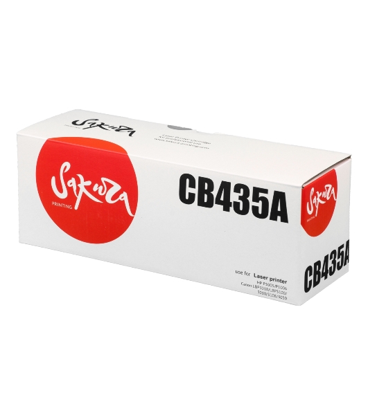 Картридж лазерный Sakura CB435A для HP LJ P1005/P1006, черный, 2000 к.