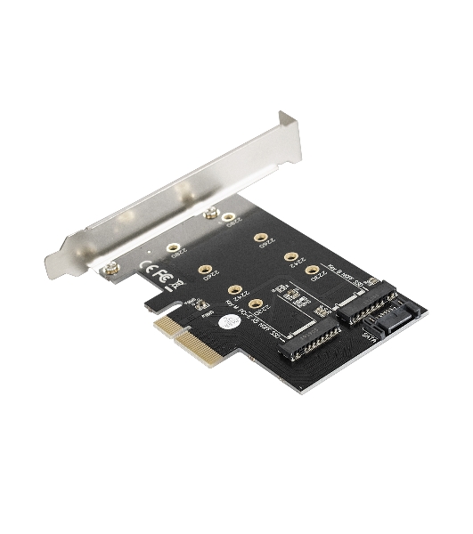 Переходник ExeGate EXE-509 M.2 B key + M.2 M Key -> PCI-Ex4/SATA
