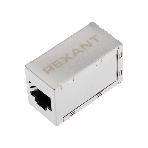 Проходной адаптер Rexant RJ-45(8P-8C), FTP экранированный, cat.6, (гнездо-гнездо), фото 1