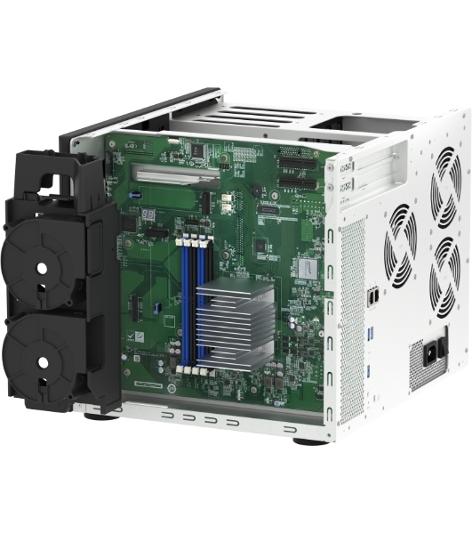Сетевое хранилище SMB QNAP TS-1655-8G NAS 16-Bay (12x 3.5'/2.5' HDD/SSD bays + 4x 2.5' SSD bays + 2x M.2 2280 SATA slots), Intel Atom C5125 8-core processor, 2.8GHz, 8 Gb DDR4 (1 x 8 GB) up to 128 Gb (4 x 32 GB), 2x 2.5 GbE BASE-T