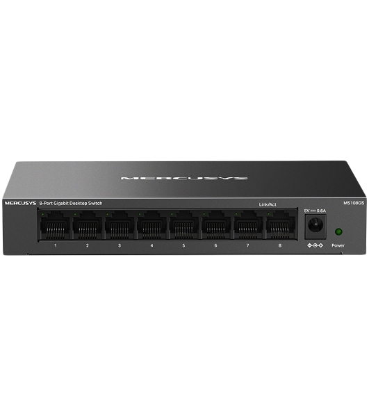 Коммутатор настольный Mercusys MS108GS с 8 гигабитными портами