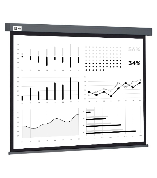 Экран Cactus 180x180см Wallscreen CS-PSW-180X180-SG 1:1 настенно-потолочный рулонный серый