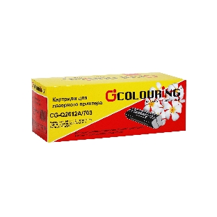 Картридж лазерный Colouring CG-Q2612A/703 черный (2000 стр.) для HP LJ 1010/1012/1015/3015/3020/3030/1020/1022/3050/3052/3055/M1005/M1005MFP/M1319/M1319MFP Series Canon LBP 2900/3000 PREMIUM