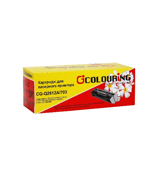 Картридж лазерный Colouring CG-Q2612A/703 черный (2000 стр.) для HP LJ 1010/1012/1015/3015/3020/3030/1020/1022/3050/3052/3055/M1005/M1005MFP/M1319/M1319MFP Series Canon LBP 2900/3000 PREMIUM