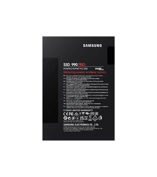 Накопитель SSD Samsung 990 PRO, 2Tb, PCIe 4.0 x4, M.2 2280, NVMe, R/W 7450/6900