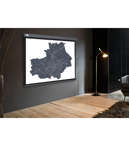 Экран Cactus 180x180см Wallscreen CS-PSW-180X180-SG 1:1 настенно-потолочный рулонный серый