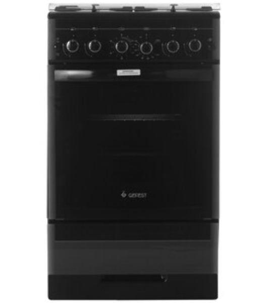 Плита газовая Gefest ПГ 5300-02 0046 черный, конфорок 4 шт, духовка 52 л, 50 см x 85 см x 58.5 см