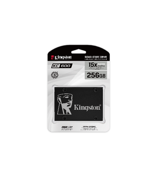 Накопитель SSD Kingston KC600, 256Gb, SATA III, 2.5', R/W 550/500