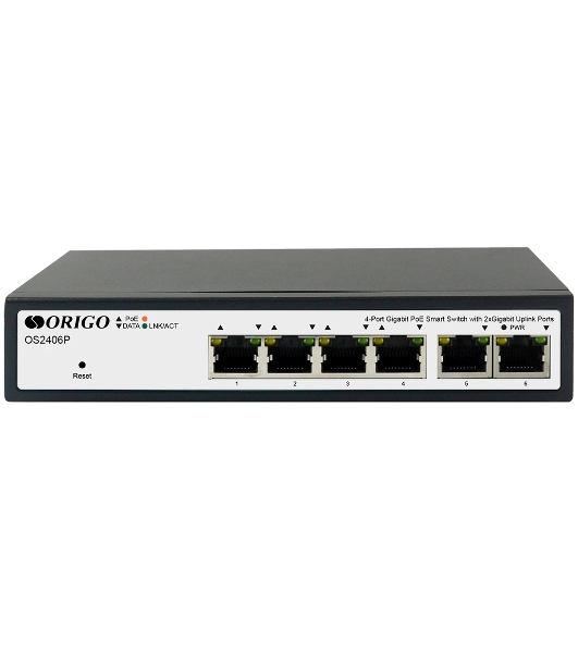 Коммутатор Smart Managed L2 PoE Switch 4 x 1000Base-T PoE+, 2 x 1000Base-T, PoE-60W budget