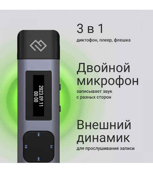 Диктофон Цифровой Digma DiVoice RV50 8Gb черный