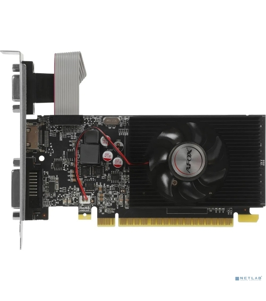 Видеокарта AFOX GeForce GT 740 Low Profile 4Gb (AF740-4096D3L3) 128Bit DVI HDMI VGA, Single fan