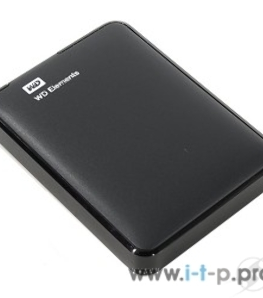 Внешний HDD 2.5' Western Digital Elements Portable, 2TB, USB 3.2 Gen 1 Type-A, 5400 rpm, черный