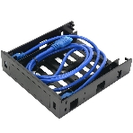 Панель с двумя портами USB 3.0 в слот 5.25 компьютерного корпуса и слот 1x3.5/2x2.5 CMU3-B5, фото 1