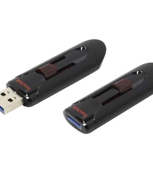 Флешка USB SanDisk CZ600 Cruzer Glide (SDCZ600-016G-G35), 16Gb, USB 3.0, R/W 100/30, черный/красный